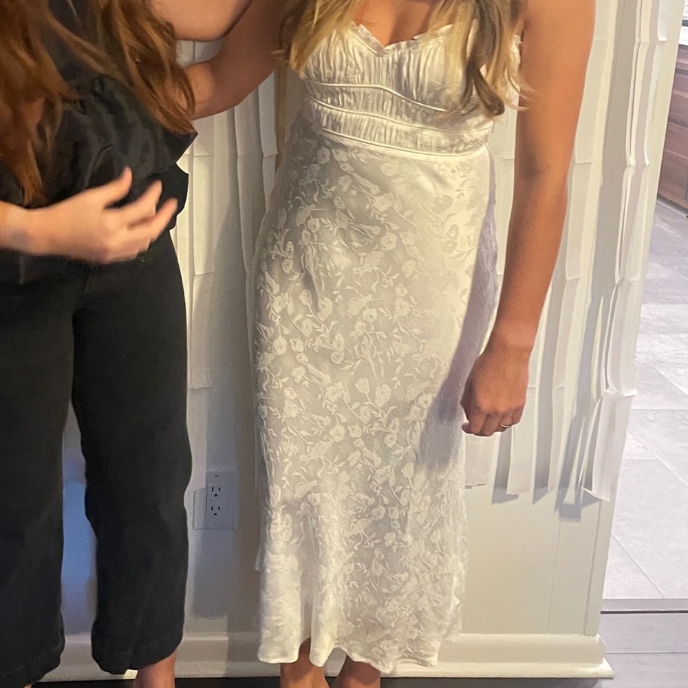 ASTR the label, Enola Satin Smocked Midi Dress, size S, only worn once